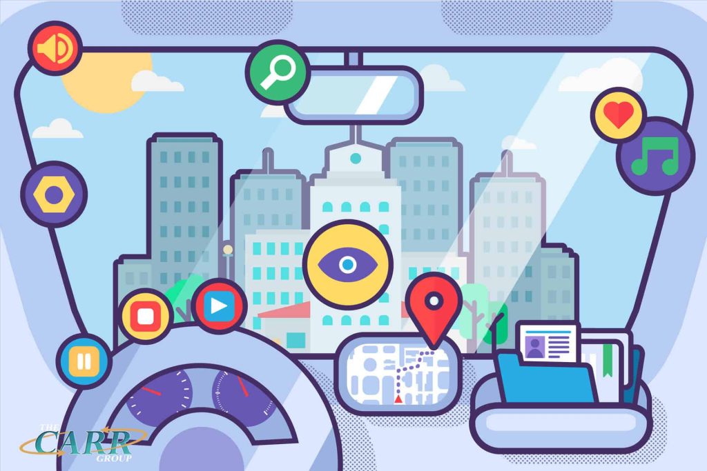 Delivery route planning and navigation illustration